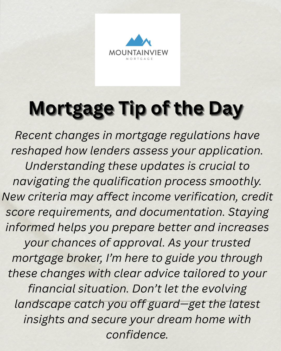 Mortgage Tip